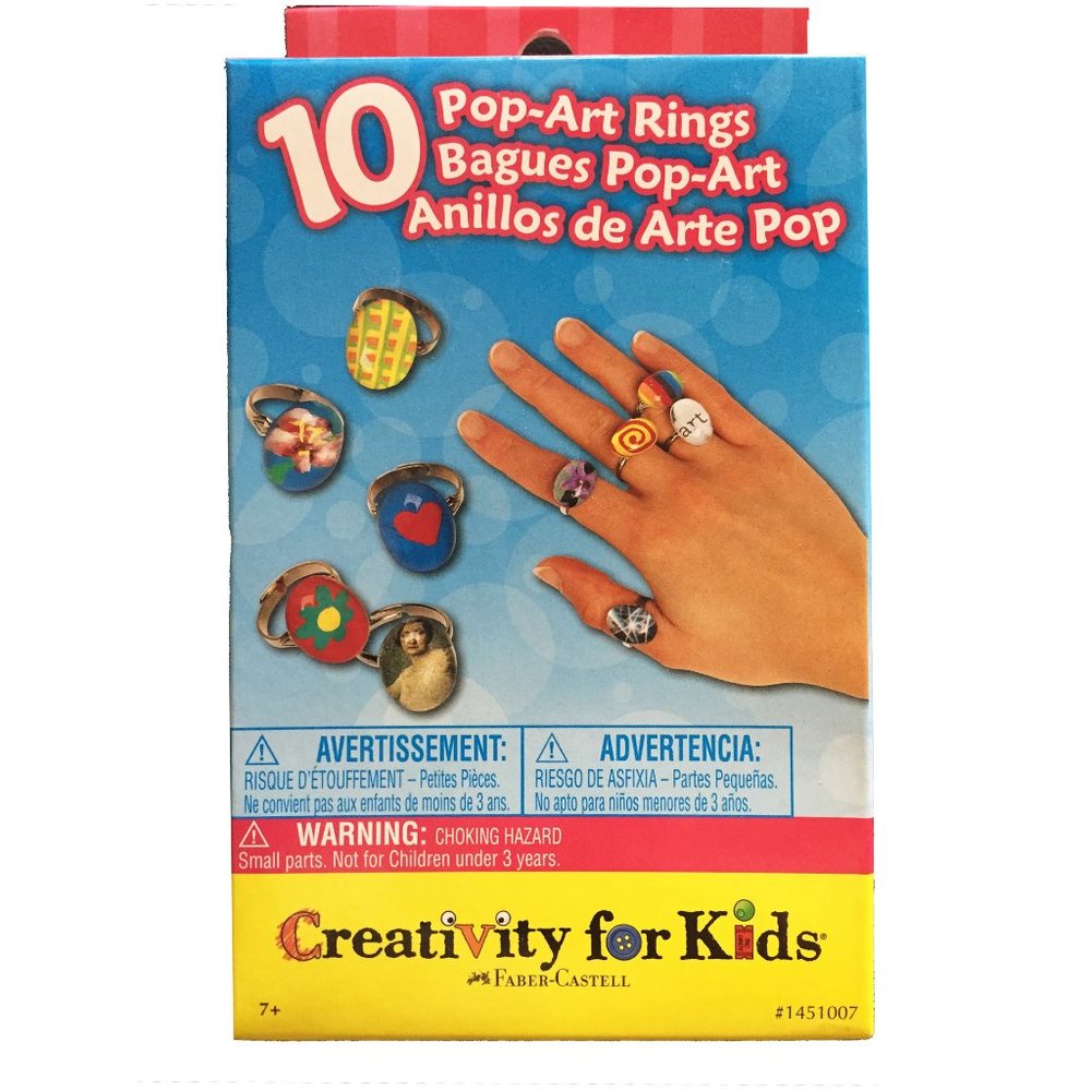 New In Box Pop-Art Rings Kit, 10 Rings in the set
